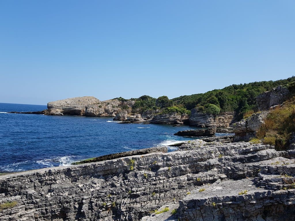 View along the coast