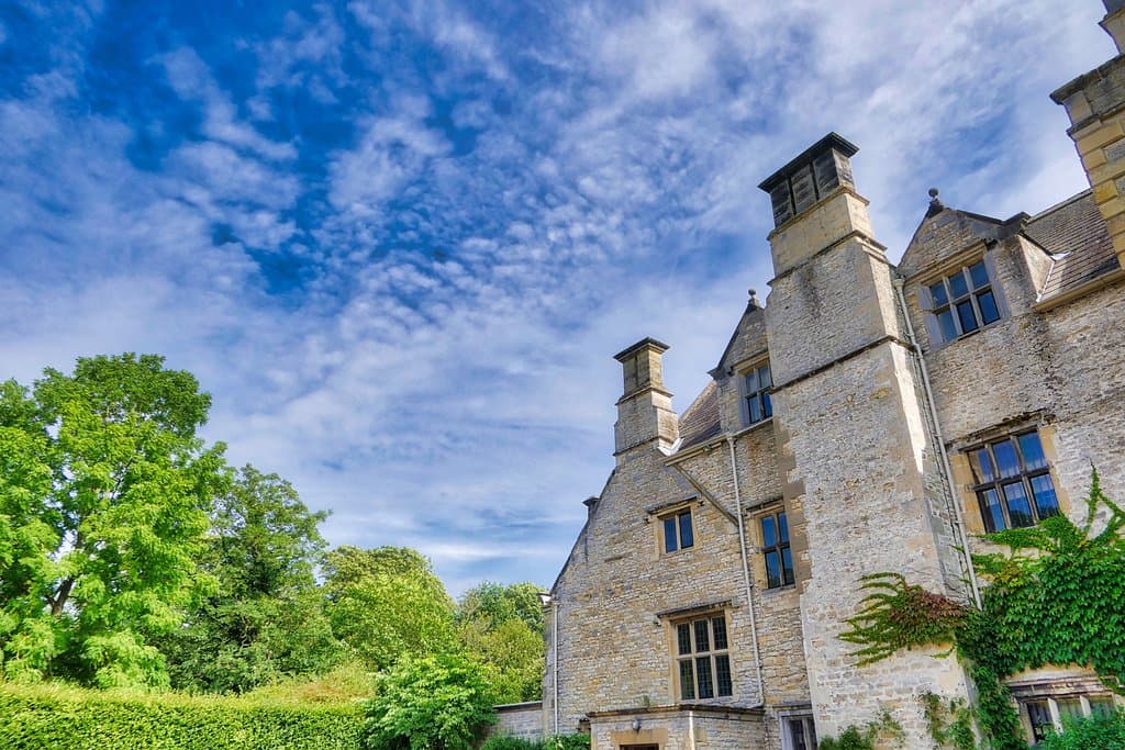 Looking up at the house