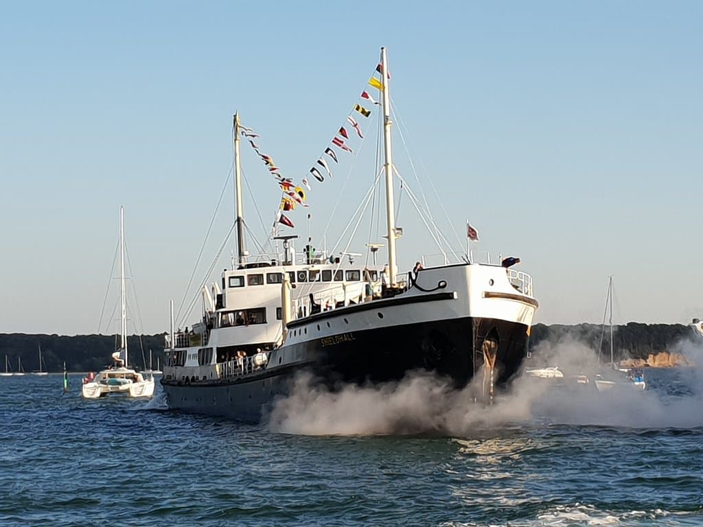 SS Shieldhall arriving at Poole on Saturday 1st September