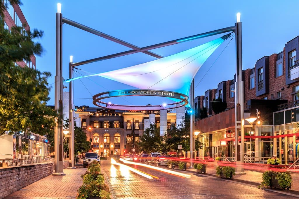 Fillmore Plaza in Cherry Creek North is one of 16 blocks in Denver's shopping and dining destina