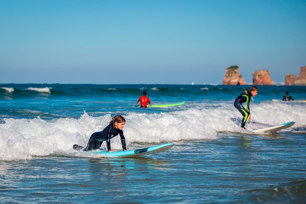 Hendaye, la piste verte du surf