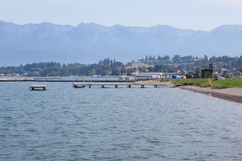 swimming area, Point Salish Park, Polson, MT