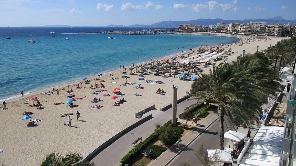 View of the beach from our room.