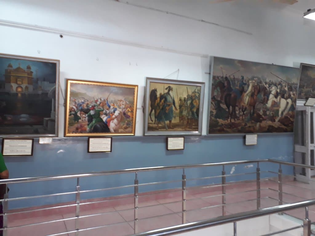 Paintings showing Sikh history inside Central Sikh Museum