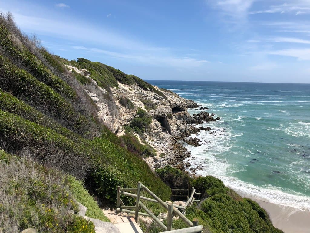 View climbing to Cave