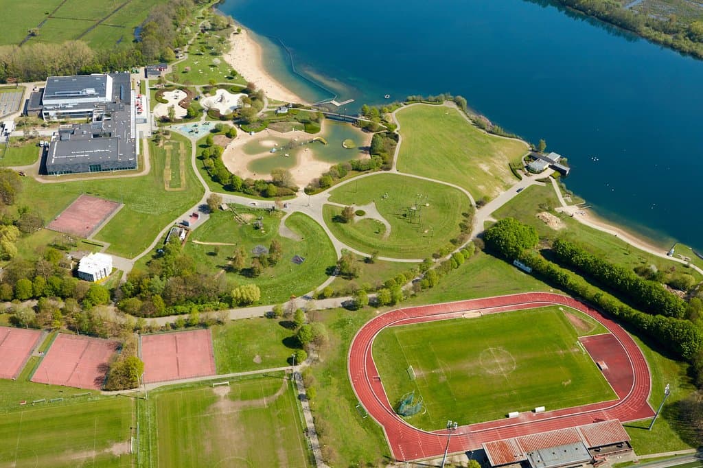 Luchtfoto van heel het domein