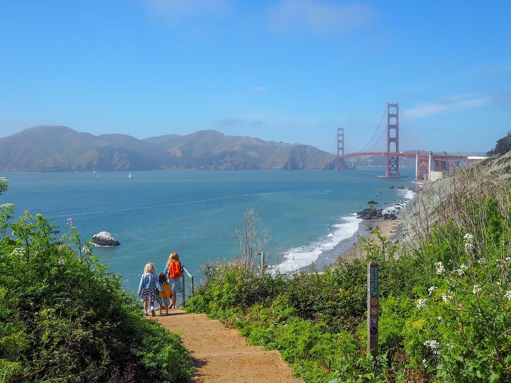 Batteries to Bluffs Trail in the Presidio, San Francisco