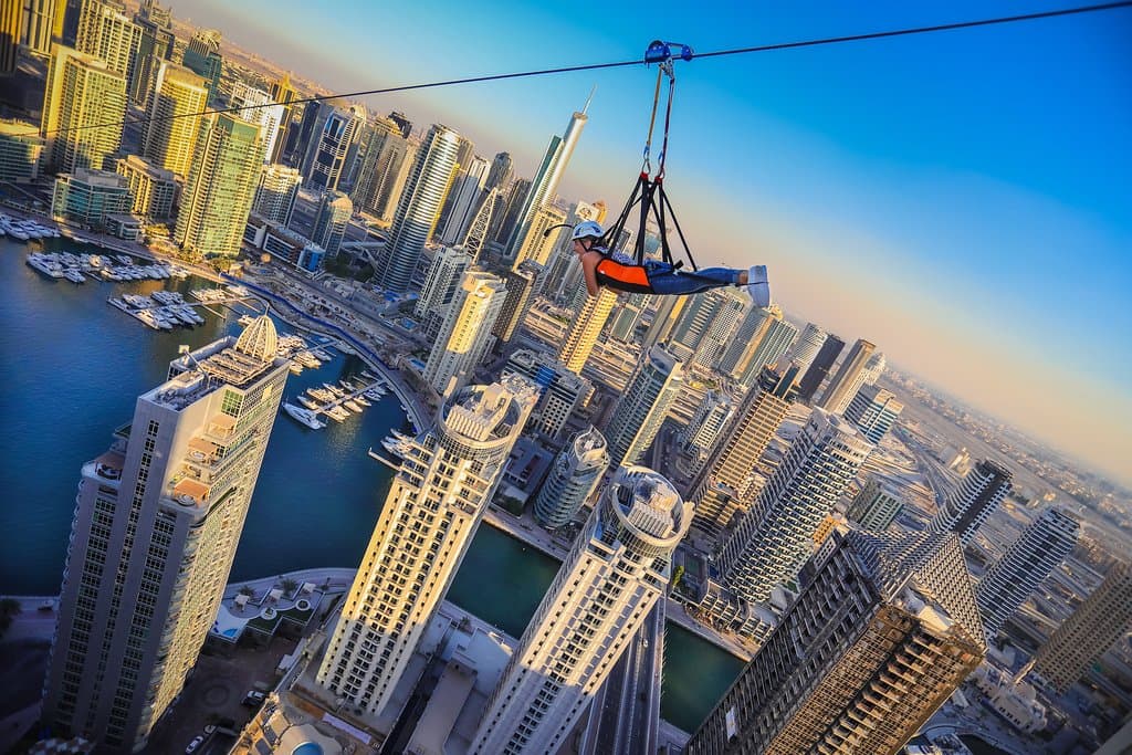 Enjoy the breathtaking view as you launch from 170m  down our tandem 1 km lines!