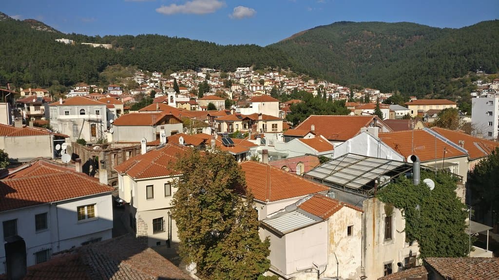 Xanthi vecchia dal terrazzo