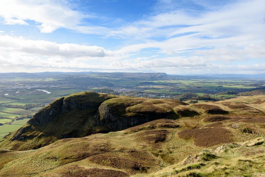View over Stirling and Wallace monument