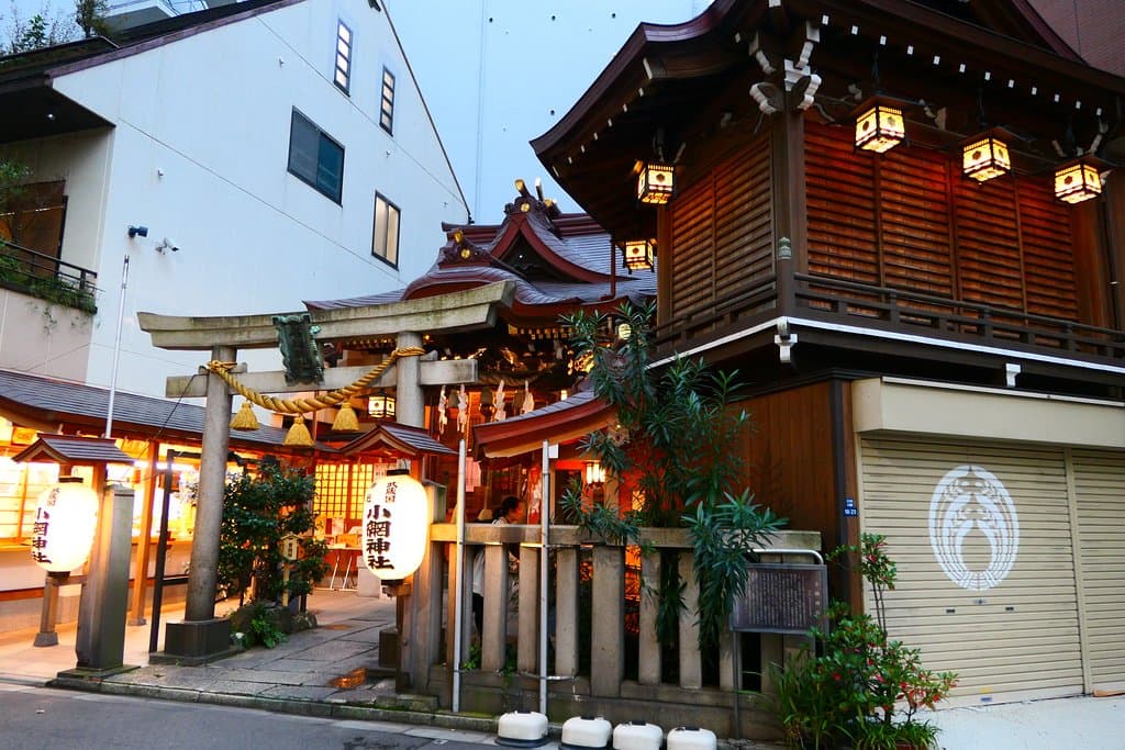 日本橋地区に残されている唯一の木造檜造りの神社建築だそうで、東京大空襲の戦災を逃れたことや神社のお守りを受けた兵士が戦地から無事に帰還したことなどから強運厄除けの神様と崇められる神社です。