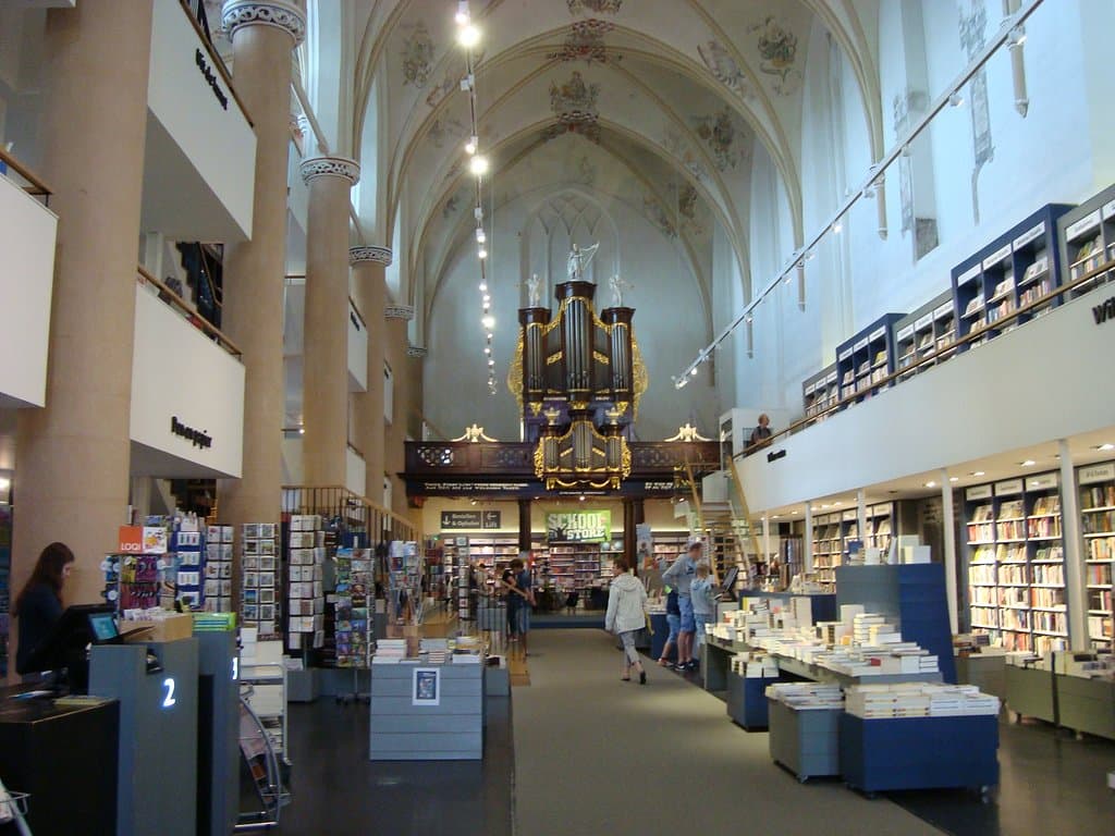 The bookstore inside the church