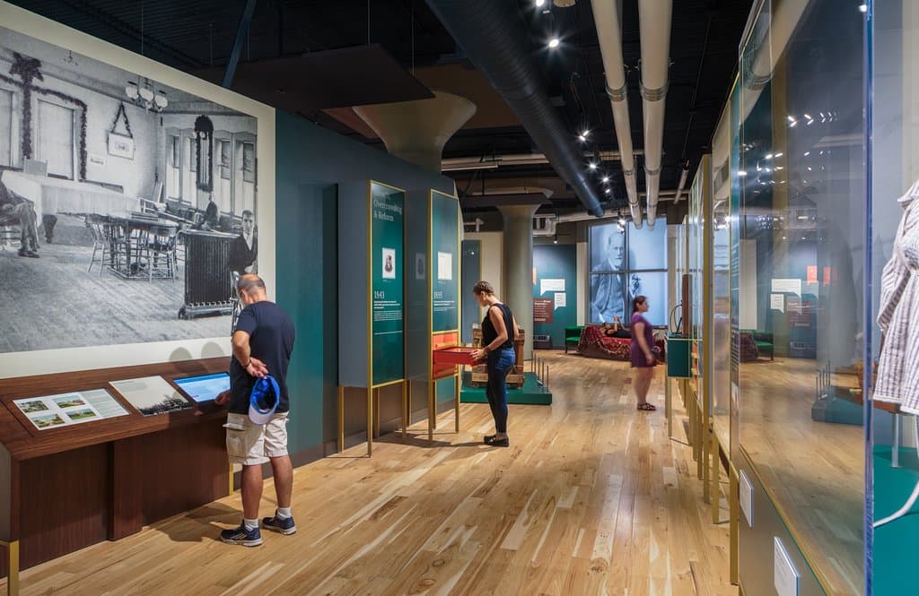 Visitors exploring the National Museum of Psychology.