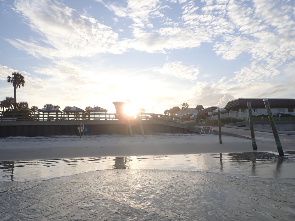 View of park from the beach