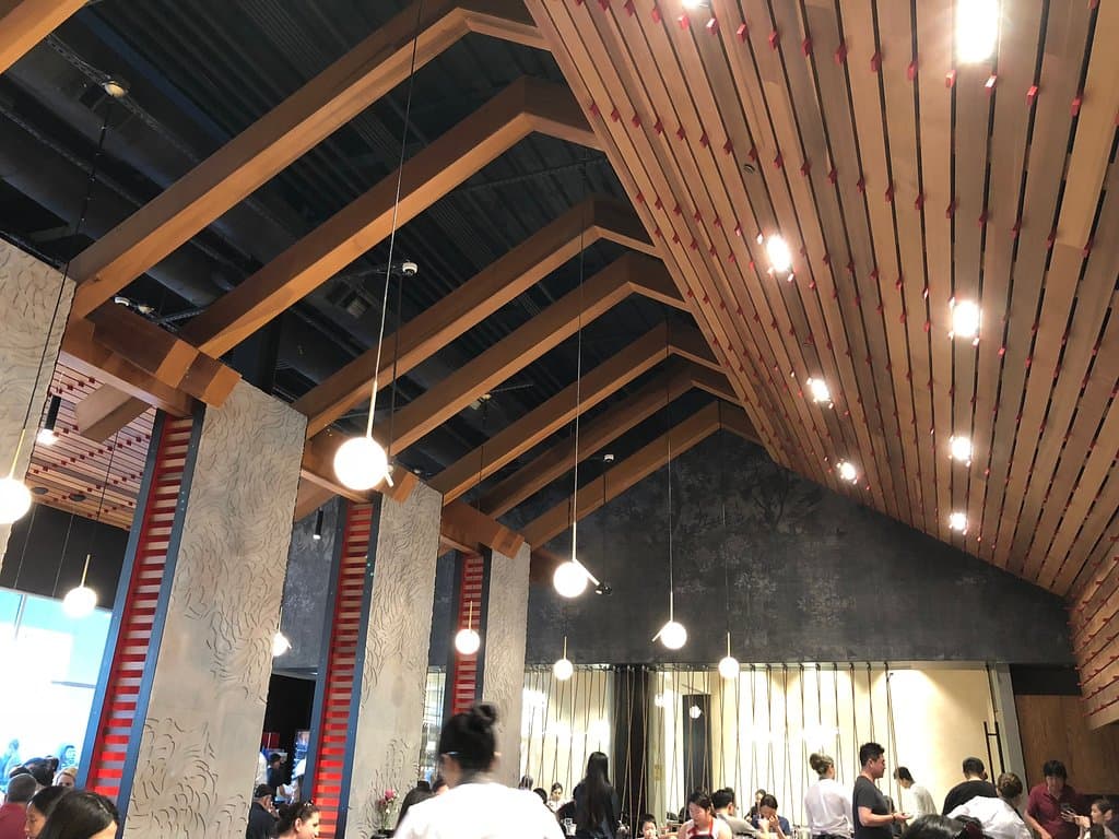 Tall ceilings, bustling place