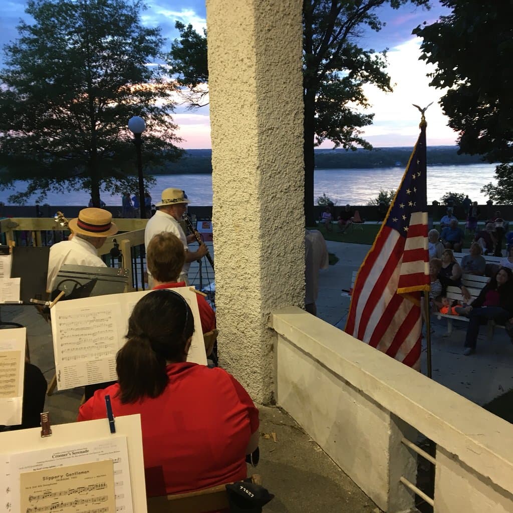 One of the best views in town, even from the gazebo!