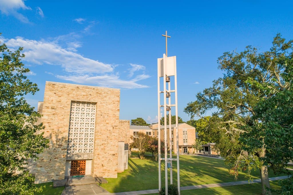 Façade of Abbey Church with Monastery in background