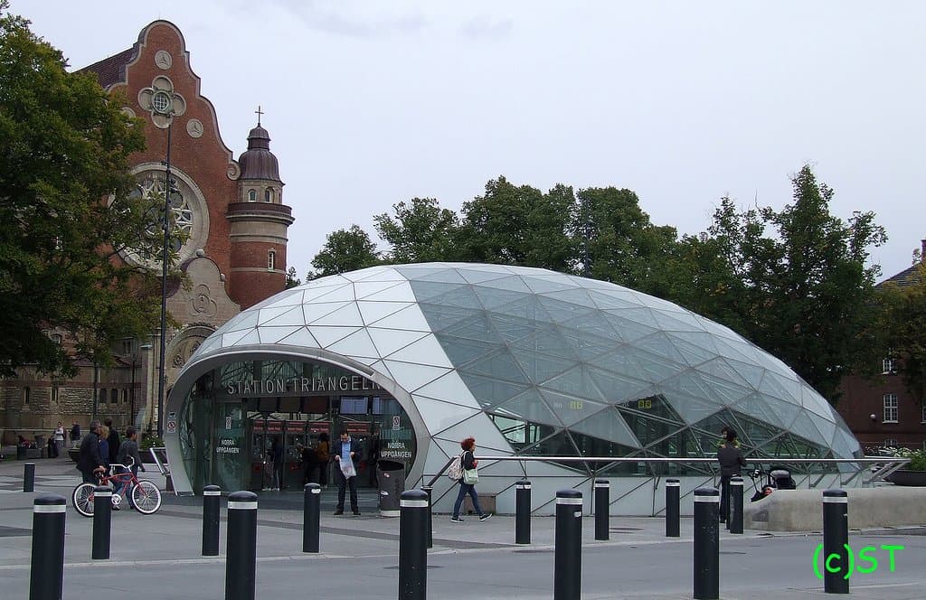 Triangeln Train Station and St Johannes Church