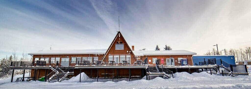 Nitehawk's Chalet; complete with Cafeteria, Family Lounge, Rental Shop and Ticket Office.
