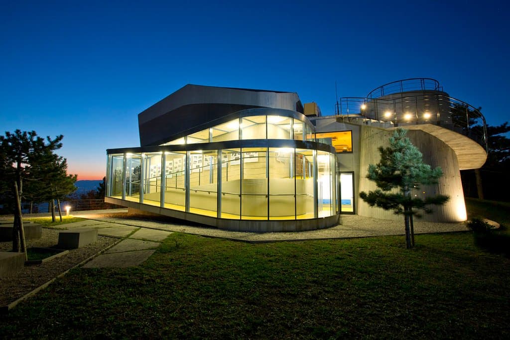 Hall connecting the old part of the building with the digital planetarium. On of the most liked photo in 2017 on Instagram Visit Rijeka. 