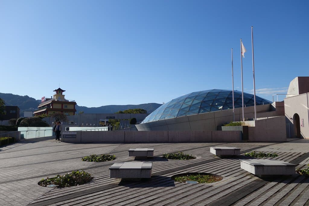 The glass dome over the museum