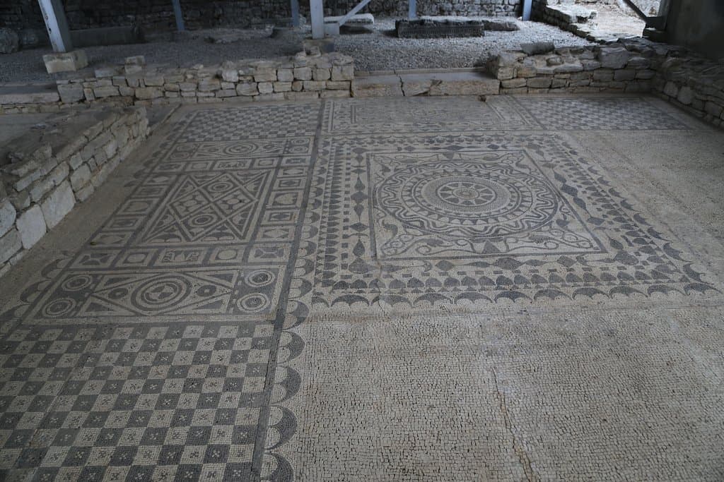 Roman Mosaics in Risan, Montenegro.