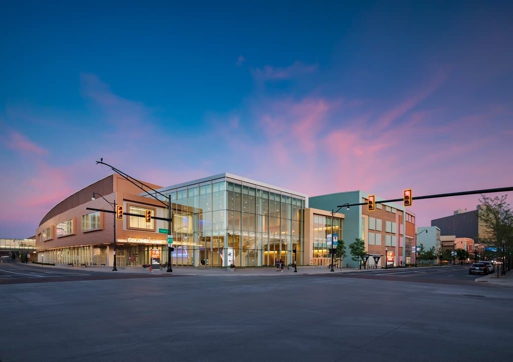 Exterior view of the Greater Columbus Convention Center. 