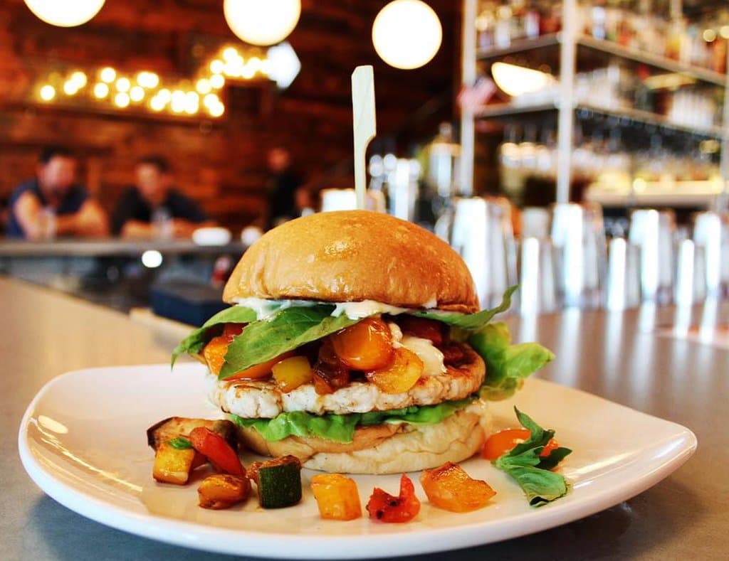 Monthly burger and sandwich specials feature Arkansas ingredients and locally made fresh buns.