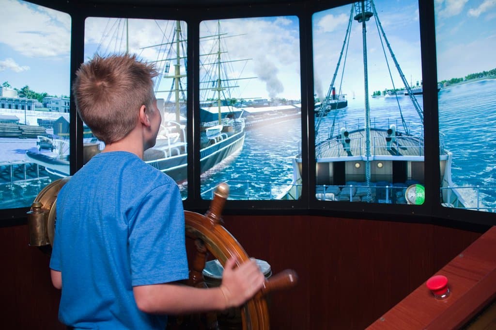 Test your skills as you captain our ship simulator! Included in your ticket price. 