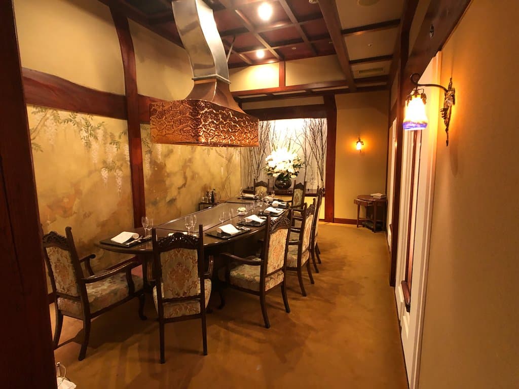 The room where President Trump and Mr. Abe had dinner together.