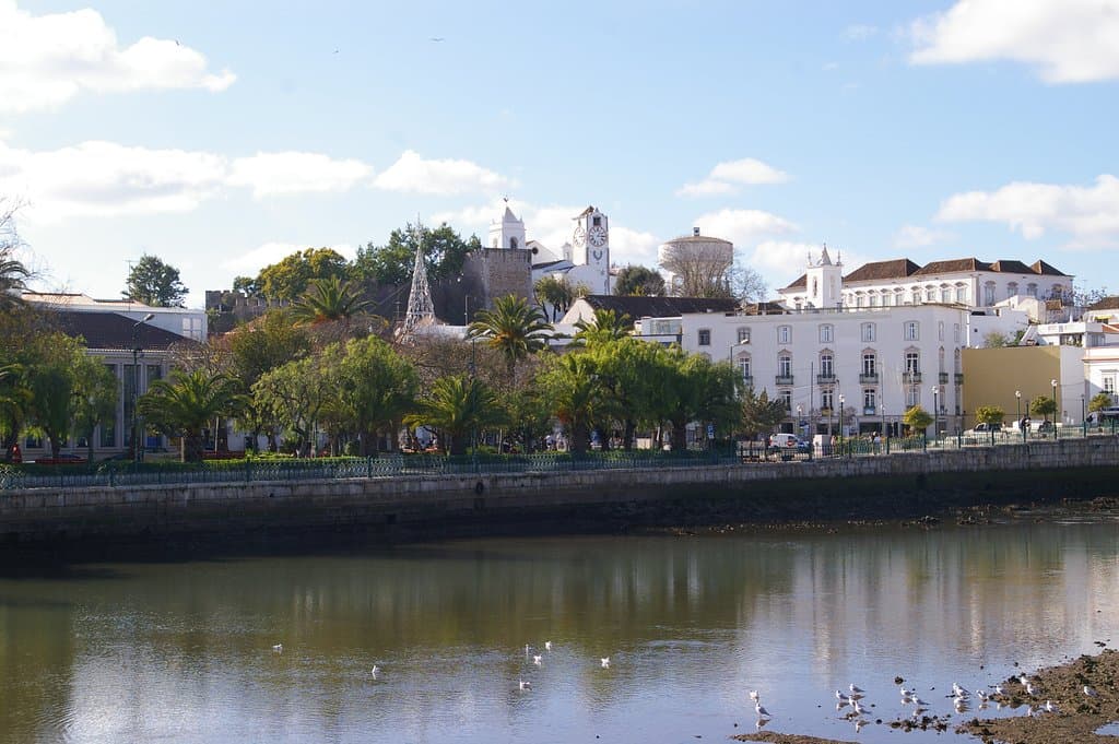 Le jardin vu de l'autre bord de la Gilao