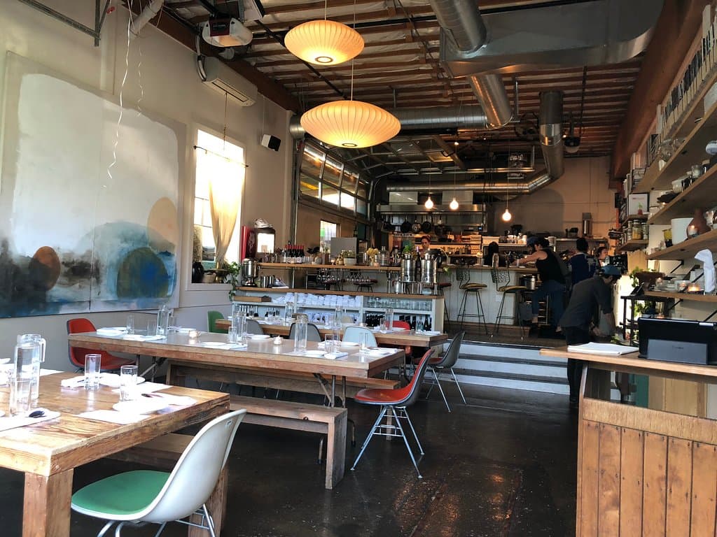 interior of enclosed part of restaurant