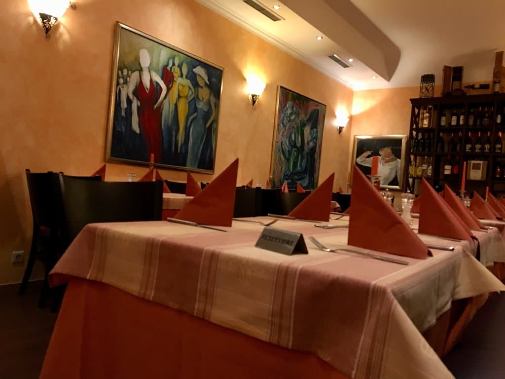 The restaurant is nicely decorated