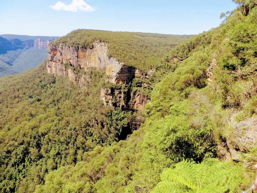 The falls from afar