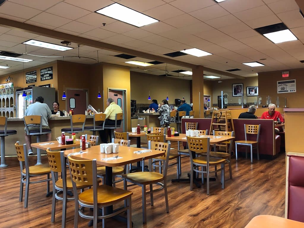 dining area including with counter seating