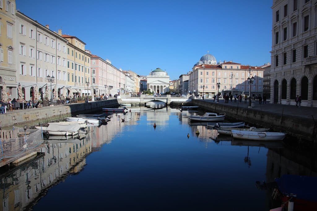 Blick zur Kirche am Canal Grande