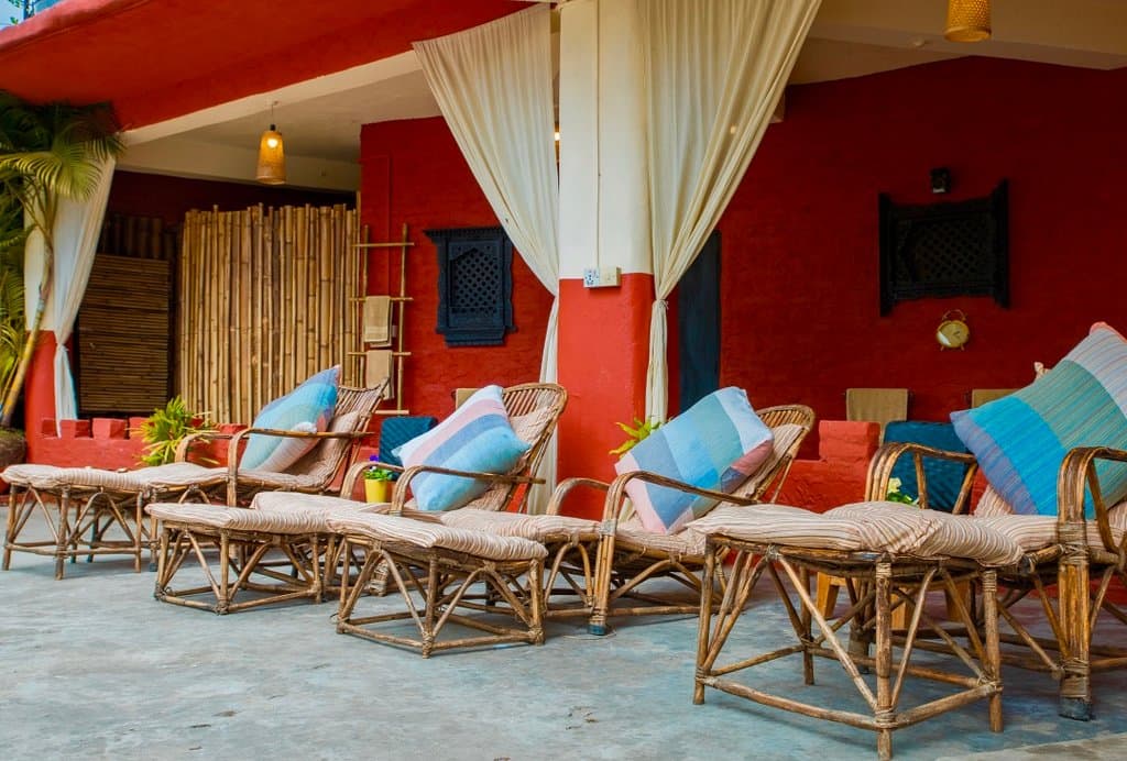 Foot Massages on our lakeview terrace. 