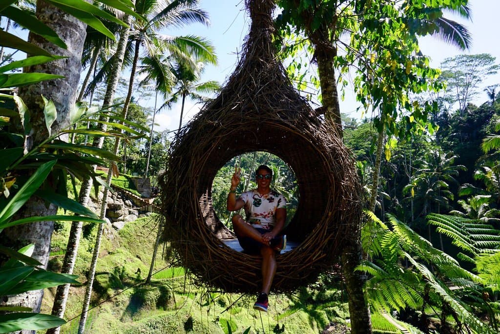 Terrace River Pool Swing