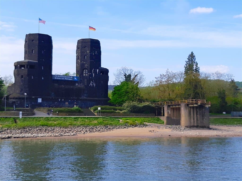 Buttresses and a small remnant of the bridge
