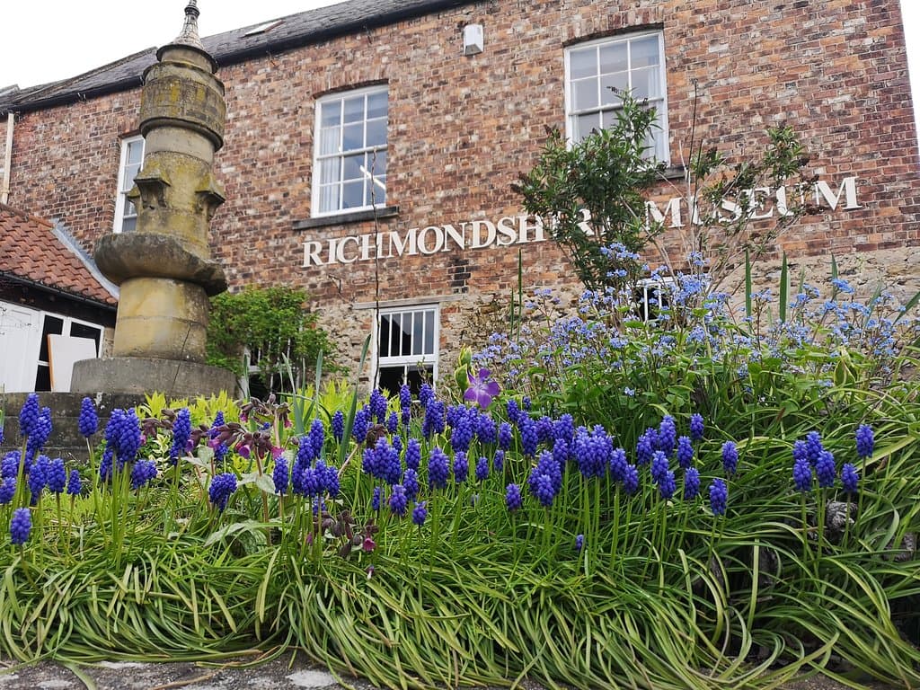 The museum in spring with our gorgeous bluebells
