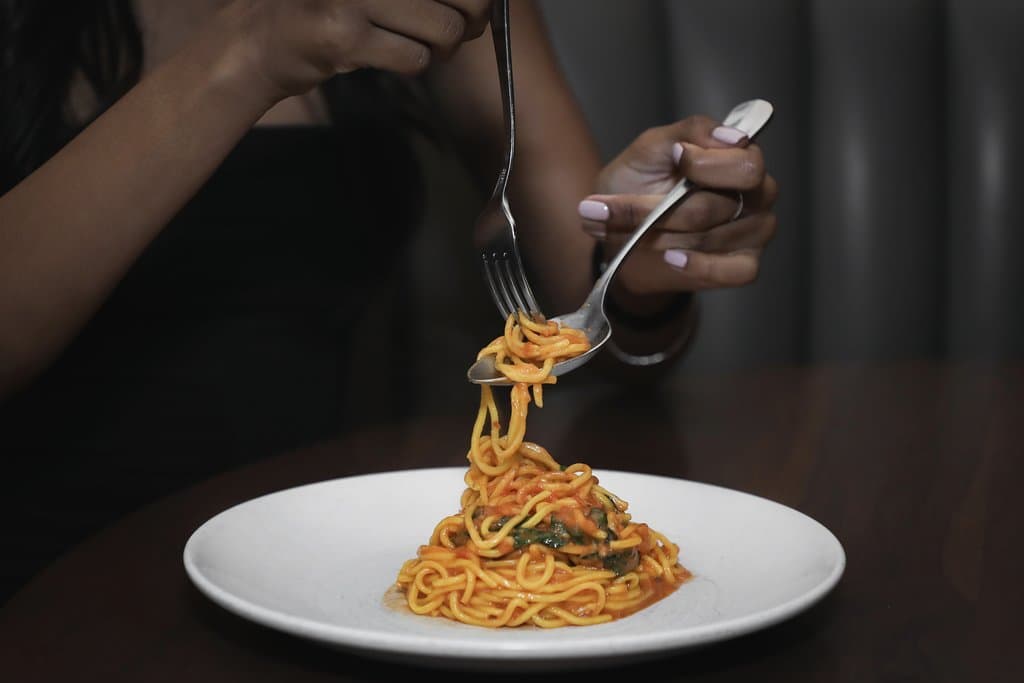 Tomato & Basil Spaghetti twirls 