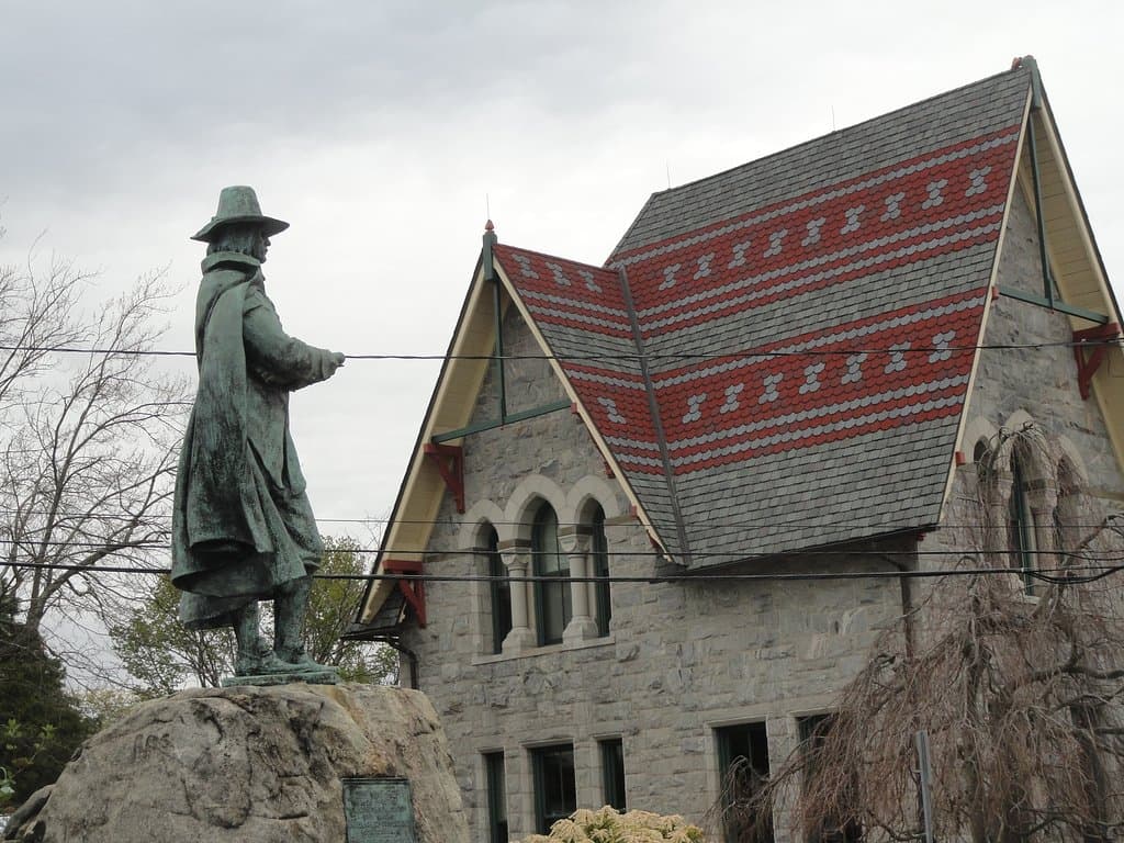 Church and statue next door....