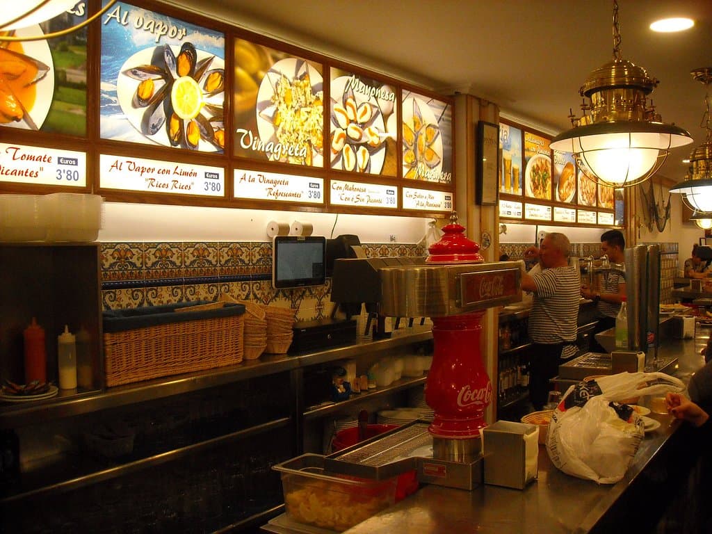 Menu on the wall !