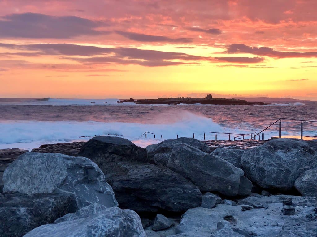 Gorgeous sunset and great waves at the Doolin Pier. You can watch surfers here as well