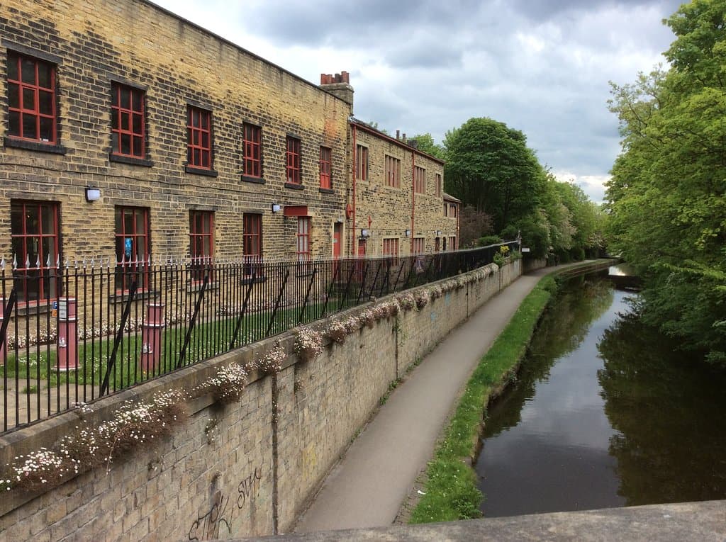View of the Museum from the bridge over the canal.