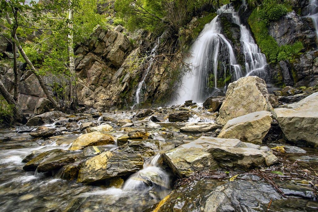 A view of the waterfall.