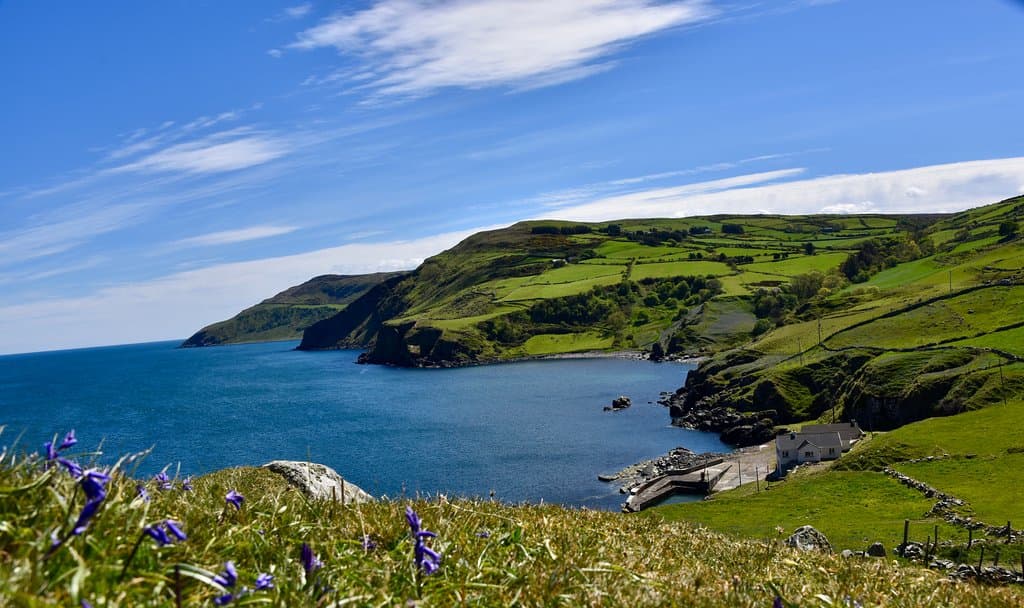 Looking southwards from Torr Head towards the village of Cushendun.