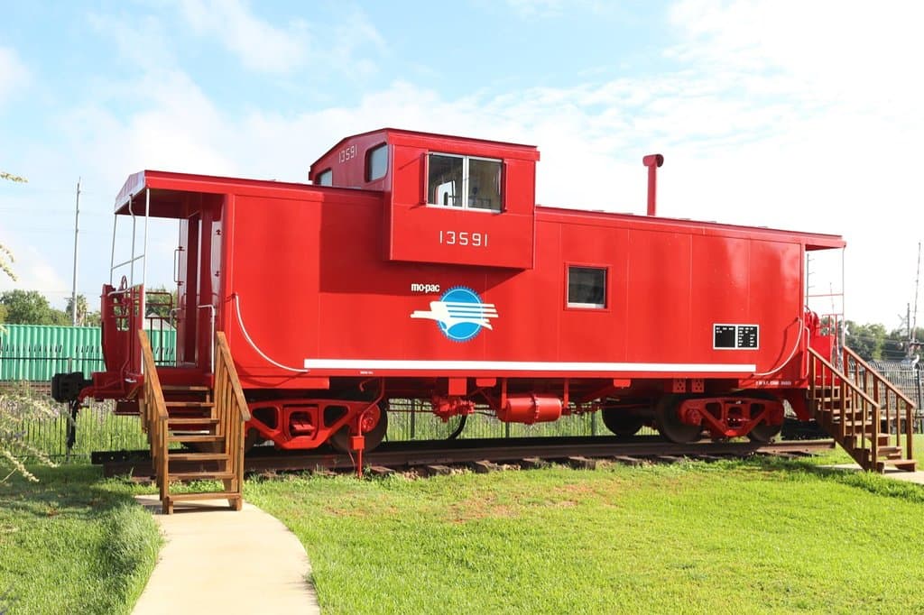 Newly repainted MoPac Caboose