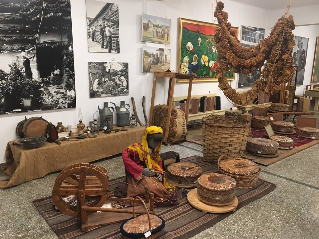 Des vieilles pipes Des vieux paquets de cigarettes  Une scène représentant le travail du tabac