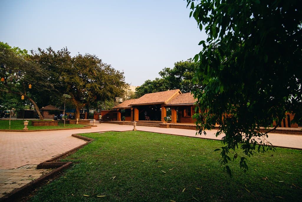 picturesque view of the museum entrance
